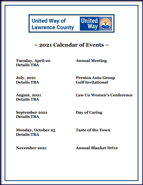 lawrence township calendar